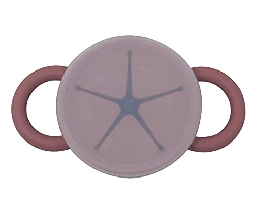 BraveJusticeKidsCo. | Snack Attack II Snack Cup | Collapsible Silicone Snack Container | Toddler and Baby Snack Catcher Lid