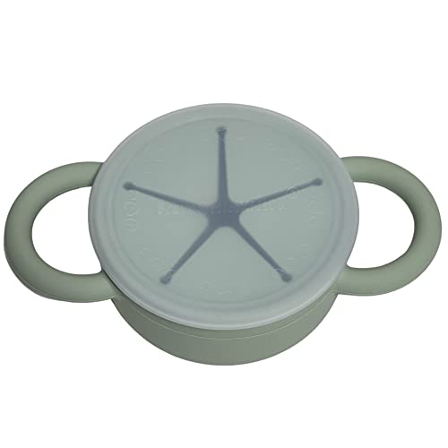 BraveJusticeKidsCo. | Snack Attack II Snack Cup | Collapsible Silicone Snack Container | Toddler and Baby Snack Catcher Lid