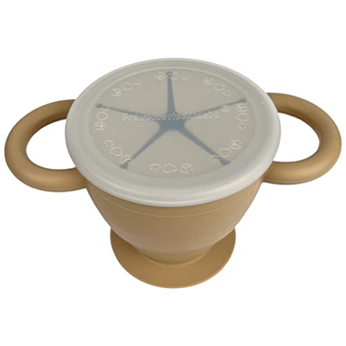 BraveJusticeKidsCo. | Snack Attack II Snack Cup | Collapsible Silicone Snack Container | Toddler and Baby Snack Catcher Lid