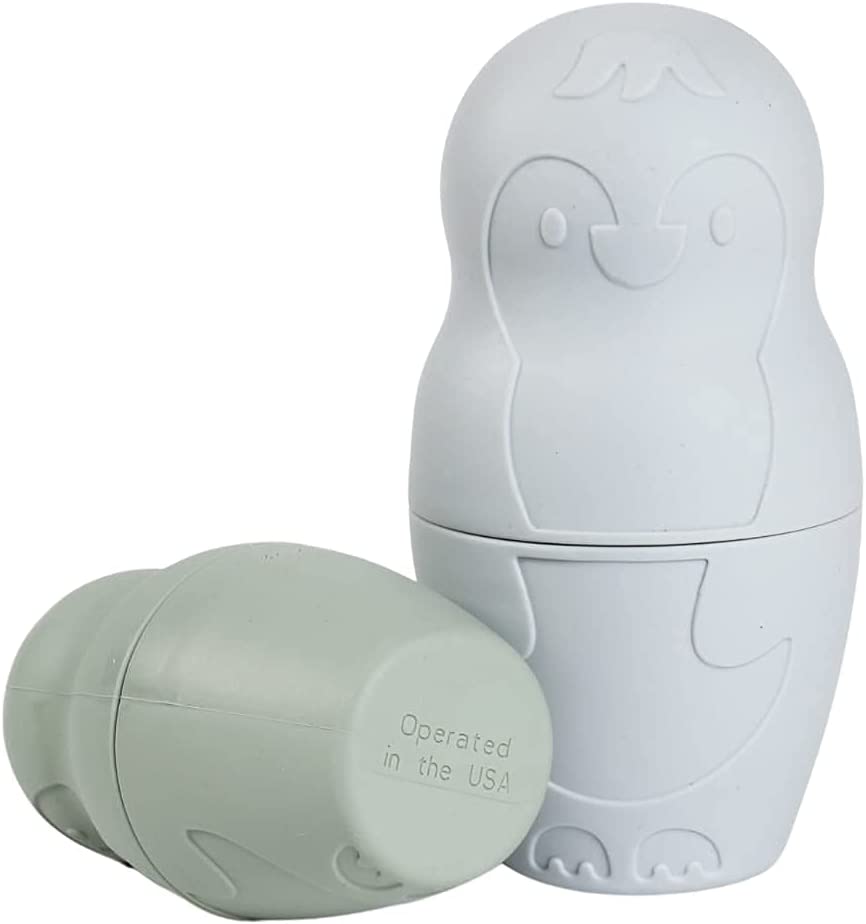 Puffy Penguins Toddler (1+) Silicone Stacking Nesting Dolls Toy : No Small Parts for Baby