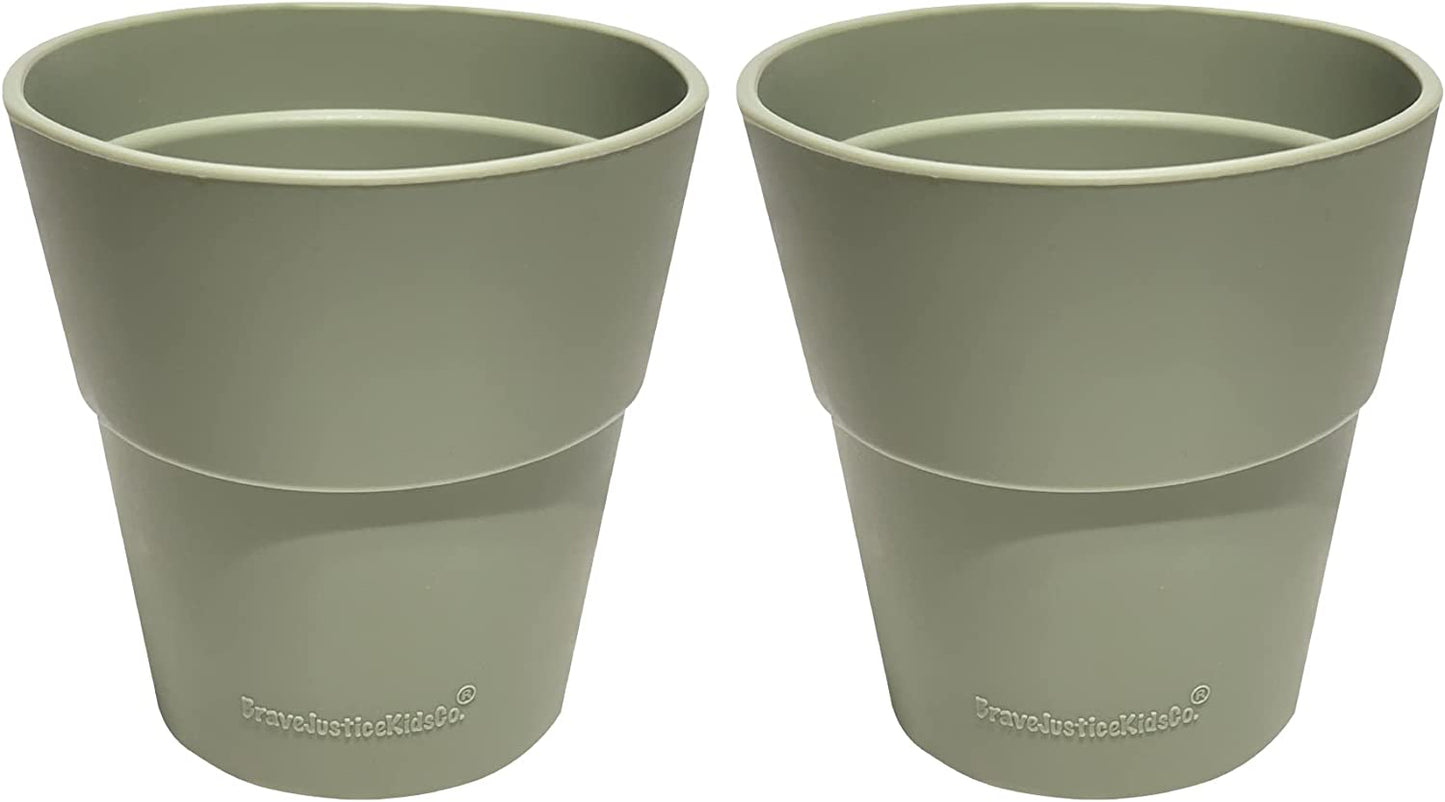BraveJusticeKidsCo. | Toddler Silicone Gardening Pot 2 Pack Set | Children Outdoor Toys
