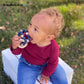 BraveJusticeKidsCo. Silicone Baby Sensory Wood Teether Ball