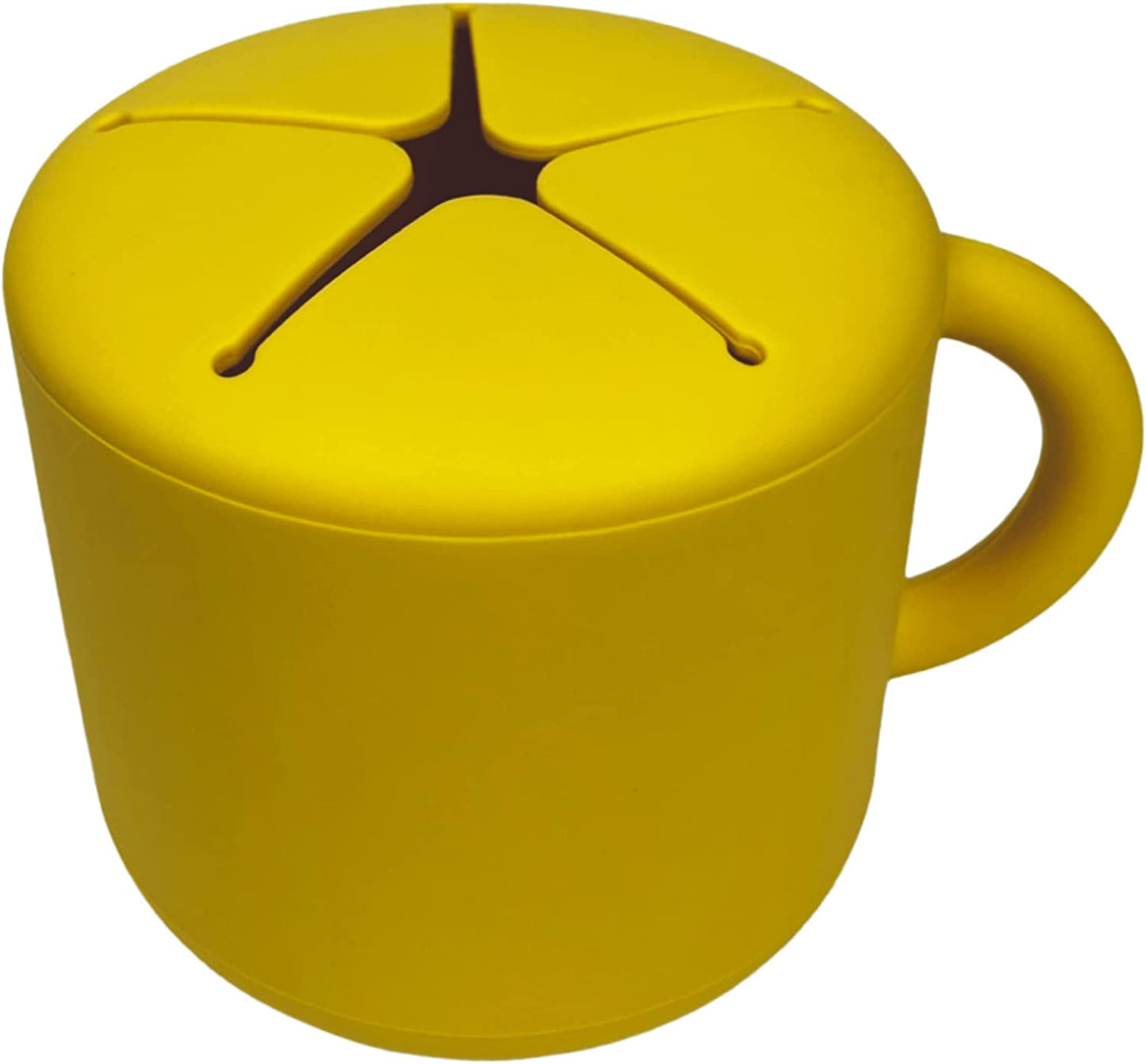 BraveJusticeKidsCo. | SiliSnacker™ Snack Cup | Silicone Snack Container | Toddler and Baby Snack Catcher