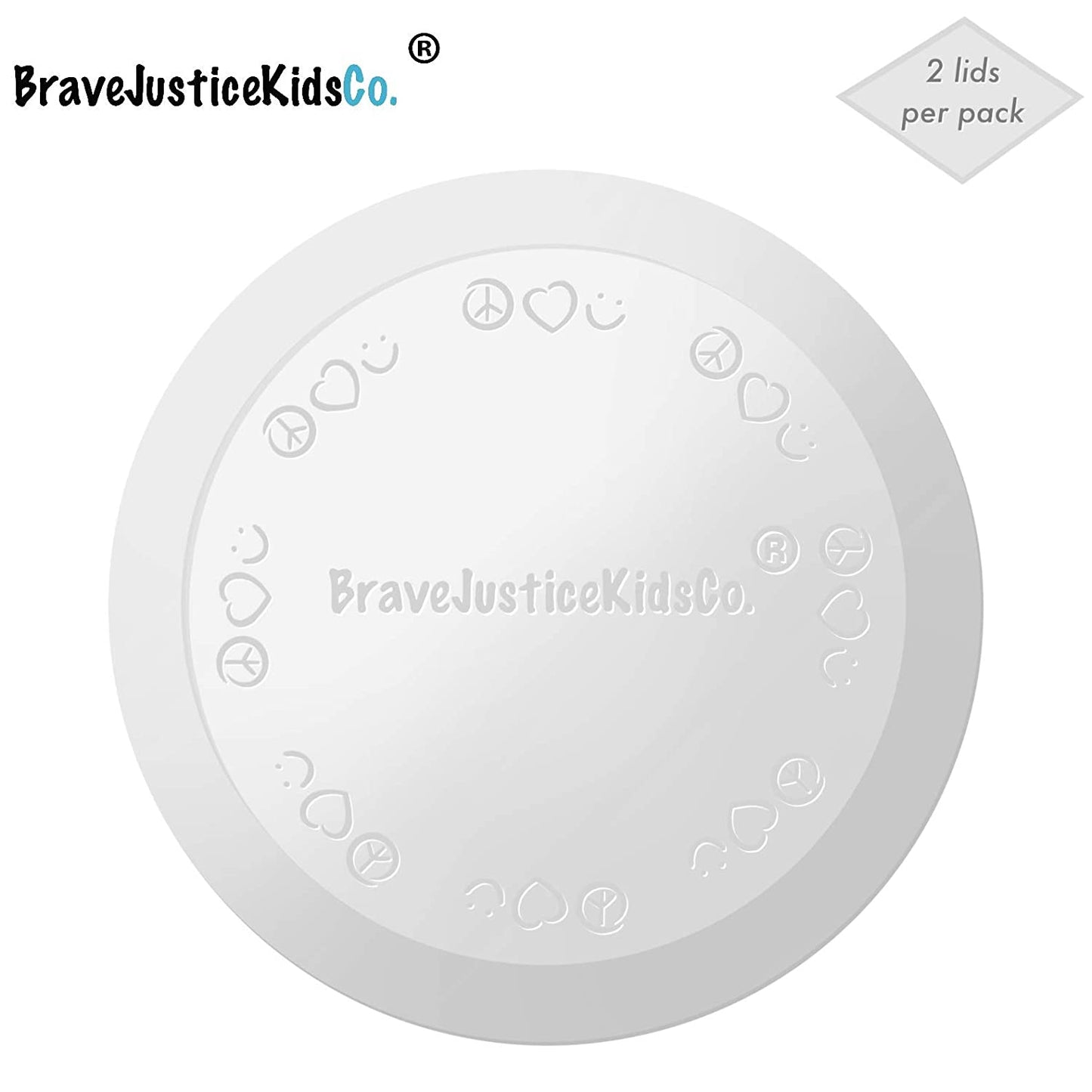 BraveJusticeKidsCo. | Snack Attack and Snack Attack II Universal Replacement Lid | 2 pack | Collapsible Snack Cup