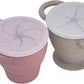 BraveJusticeKidsCo. | Snack Attack I&II Baby Snack Cup | 2 pack | Collapsible Toddler Snack Cup