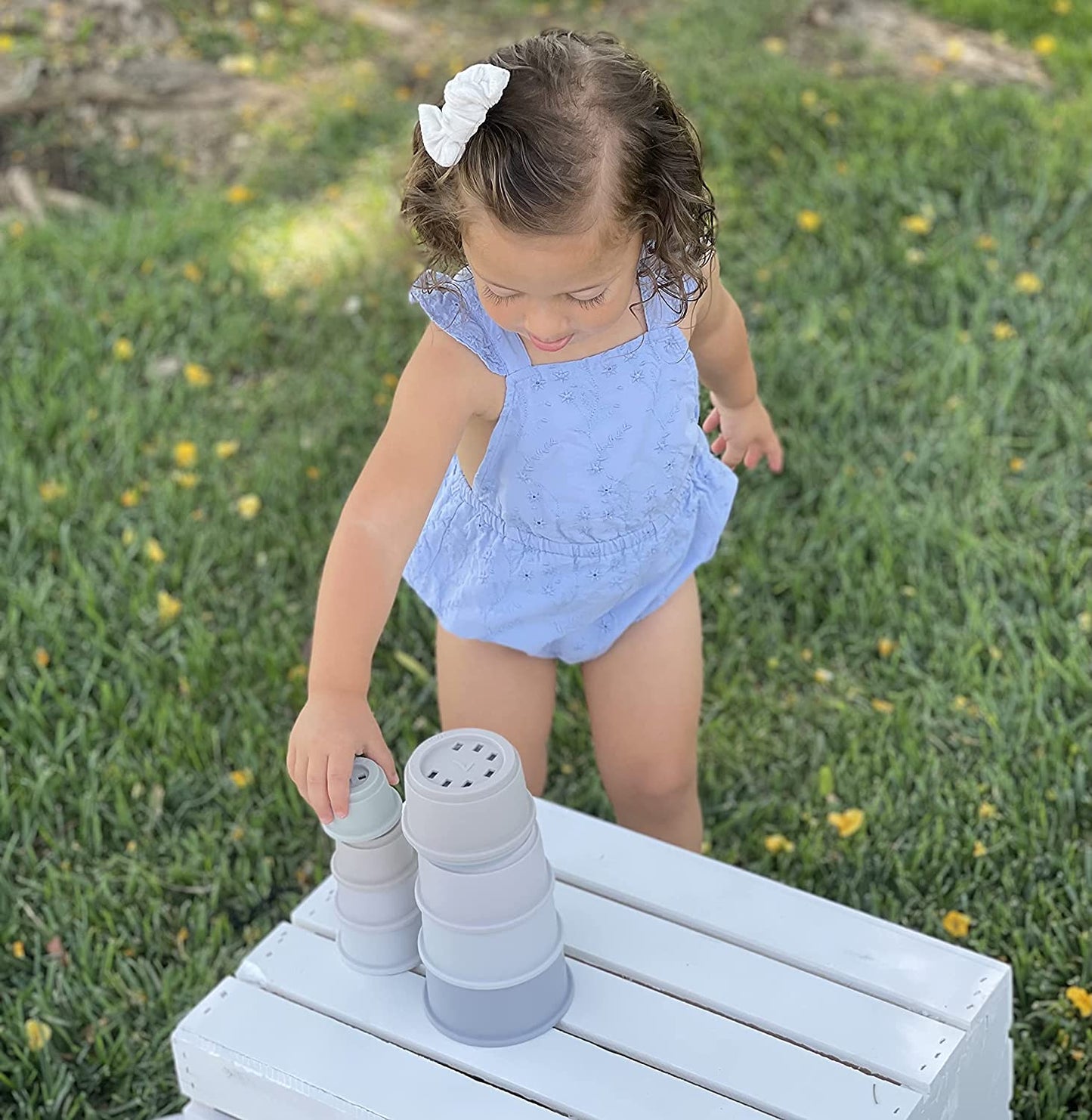 BraveJusticeKidsCo. Silicone Educational Stacking Cups (10 Pieces) | Baby Sorting and Counting | Bath Toys | Shapes, Numbers, & Colors