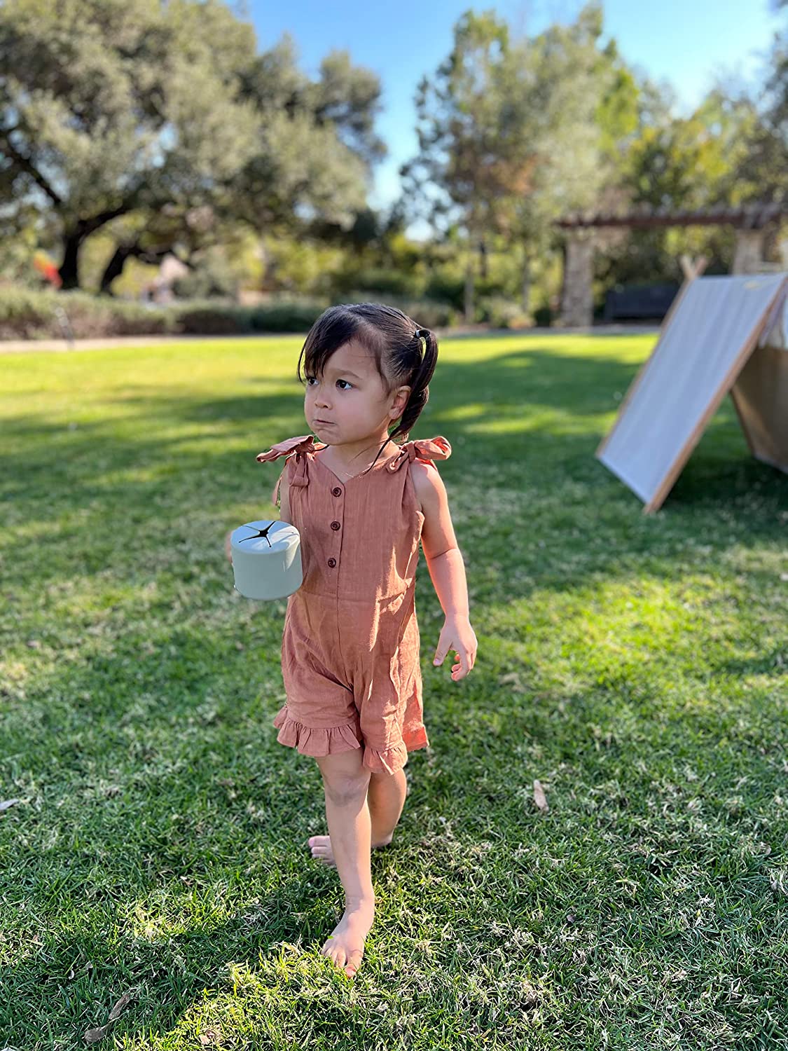 BraveJusticeKidsCo. | SiliSnacker™ Snack Cup | Silicone Snack Container | Toddler and Baby Snack Catcher