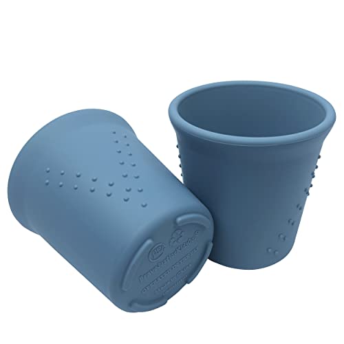 BraveJusticeKidsCo. | SiliSteel™ Drinking Cups | Kids and Toddler Silicone + Steel Dinnerware Cups