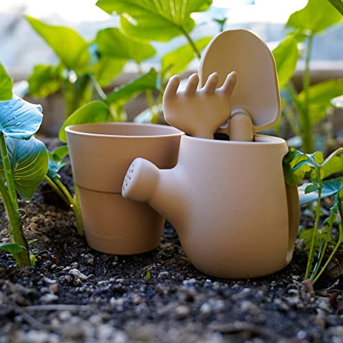 BraveJusticeKidsCo. | Toddler Silicone Gardening Set | Watering Can & Pot