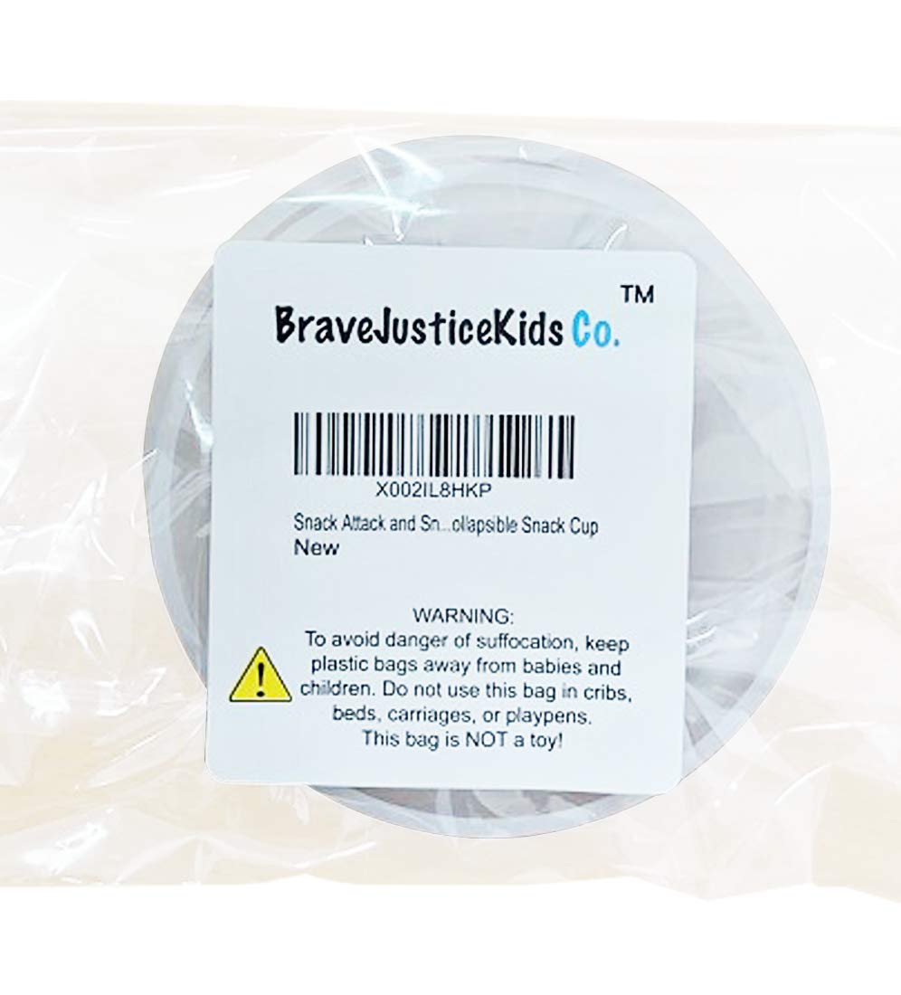 BraveJusticeKidsCo. | Snack Attack and Snack Attack II Universal Replacement Lid | 2 pack | Collapsible Snack Cup