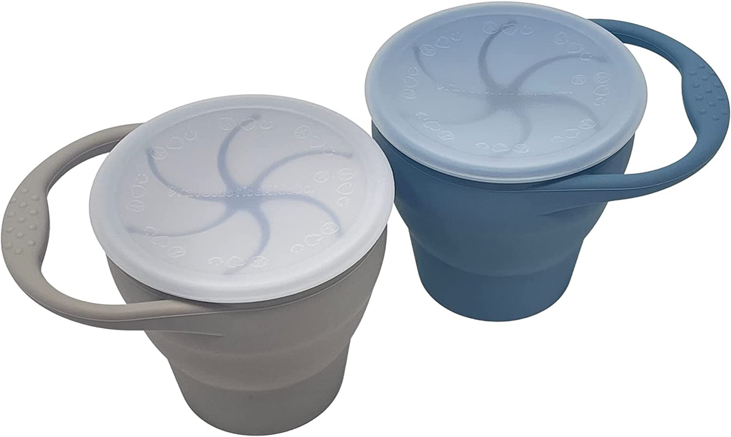 Snack Attack Baby Snack Cup | 2 pack | Collapsible Toddler Snack Cup