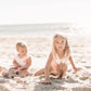 BraveJusticeKidsCo. | Silicone Summer Kids Beach Set | Toddlers and Baby Sandbox Toys (Blush) + Beach Bag