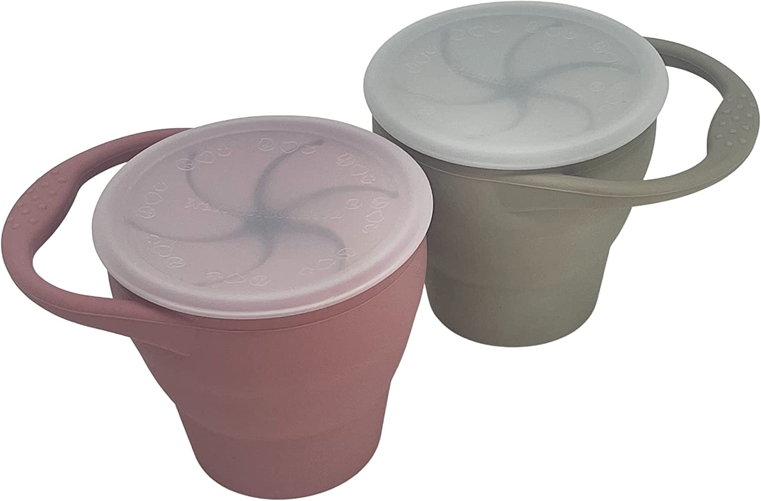 BraveJusticeKidsCo. | Snack Attack Baby Snack Cup | 2 pack | Collapsible  Toddler Snack Cup