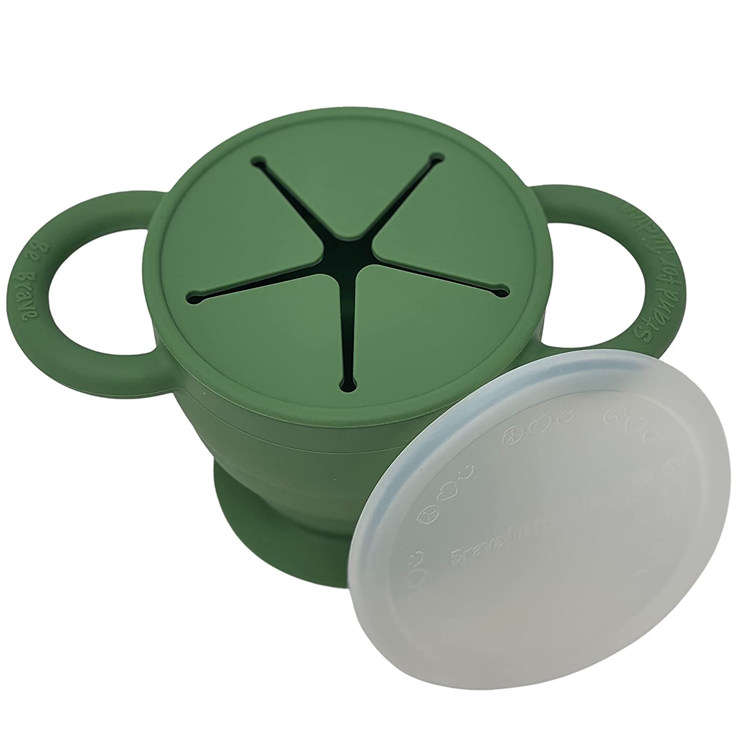 Collapsible Silicone Snack Cup with Lid