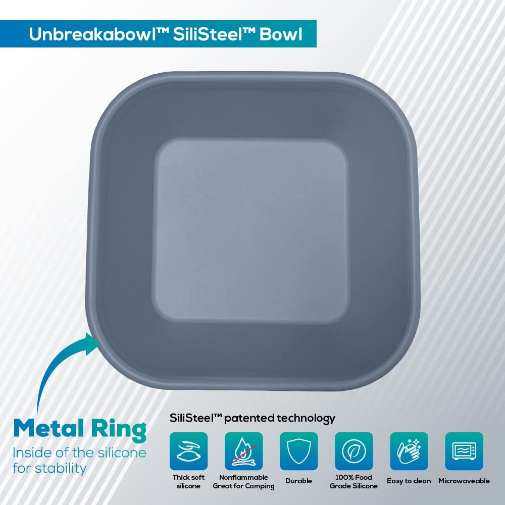 BraveJusticeKidsCo. | SiliSteel UnBreakabowl Silicone Bowl with Steel Rim