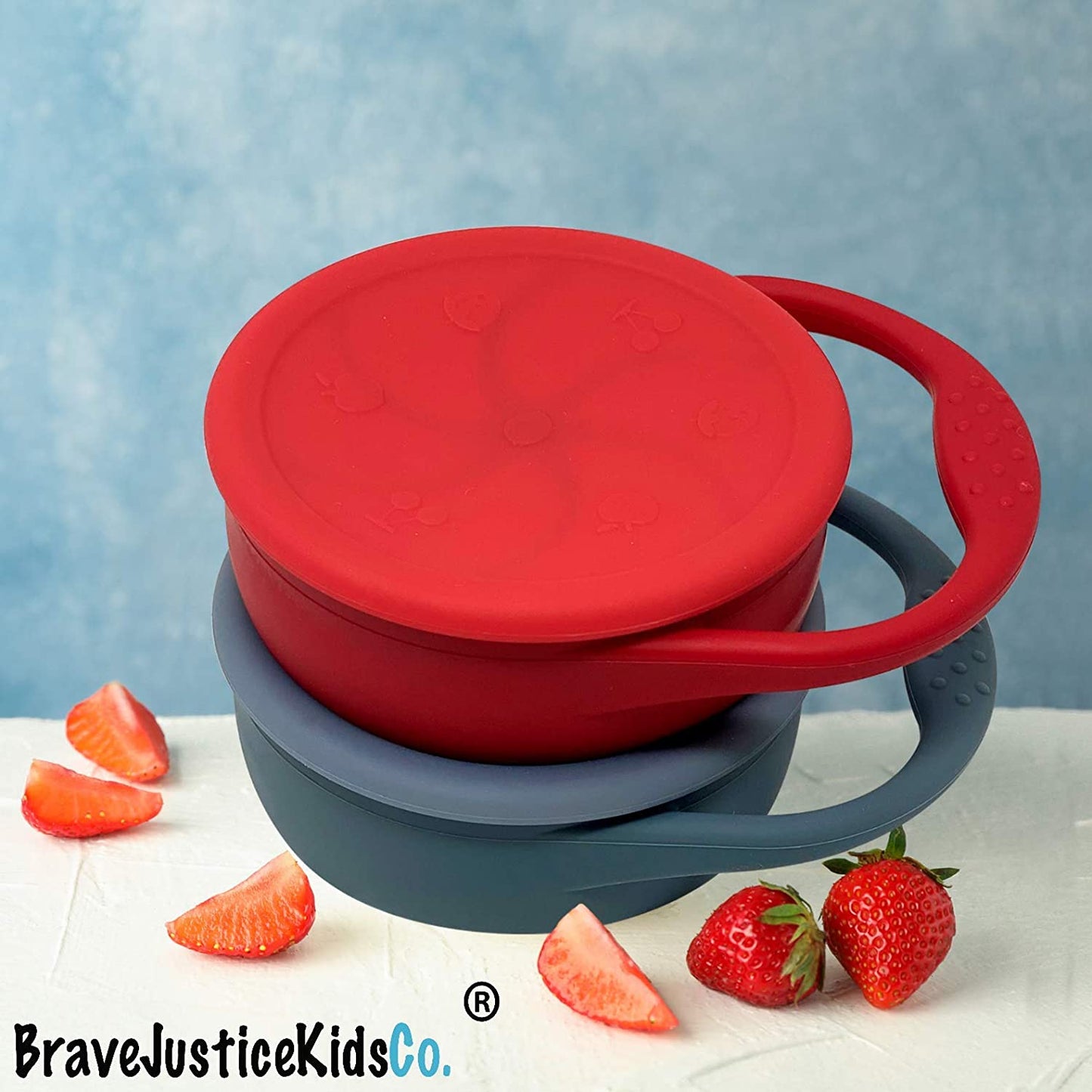BraveJusticeKidsCo. | Snack Attack and Snack Attack II Universal Replacement Lid | 2 pack | Collapsible Snack Cup