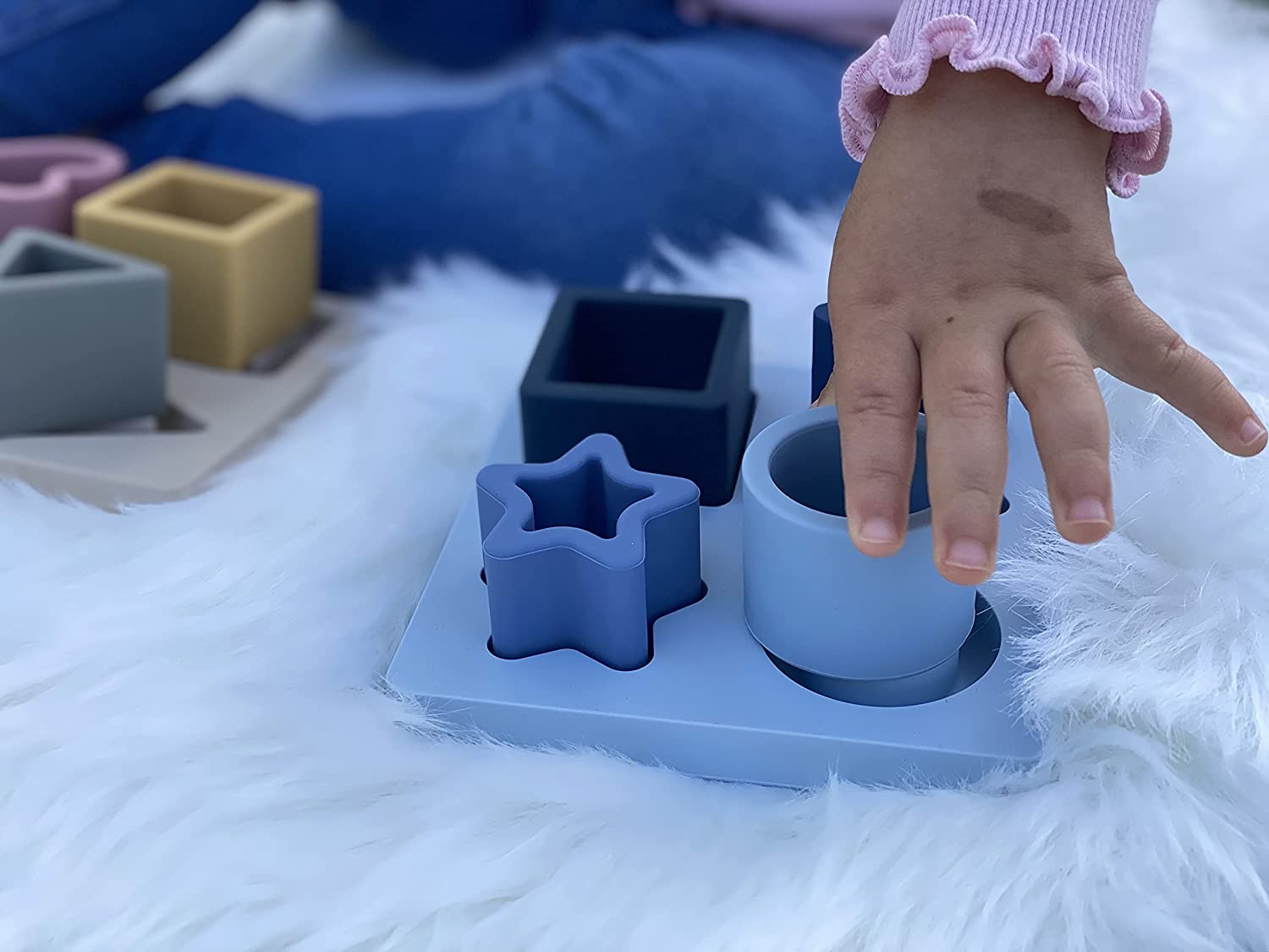 Early Education Silicone Baby Puzzle | Stacking Building Blocks Toddler Toys